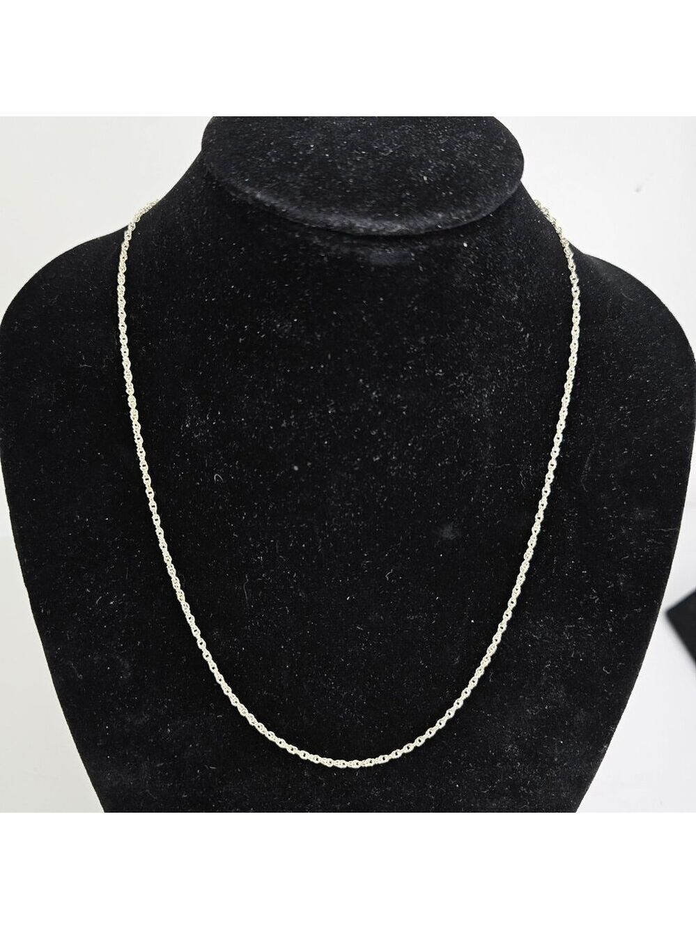 Ecco Sterling Silver 20” Chain Necklace 3.08g Twisted Link Electric Chain Co VTG